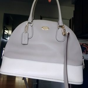 Coach Cora Crossgrain Leather Dome Satchel